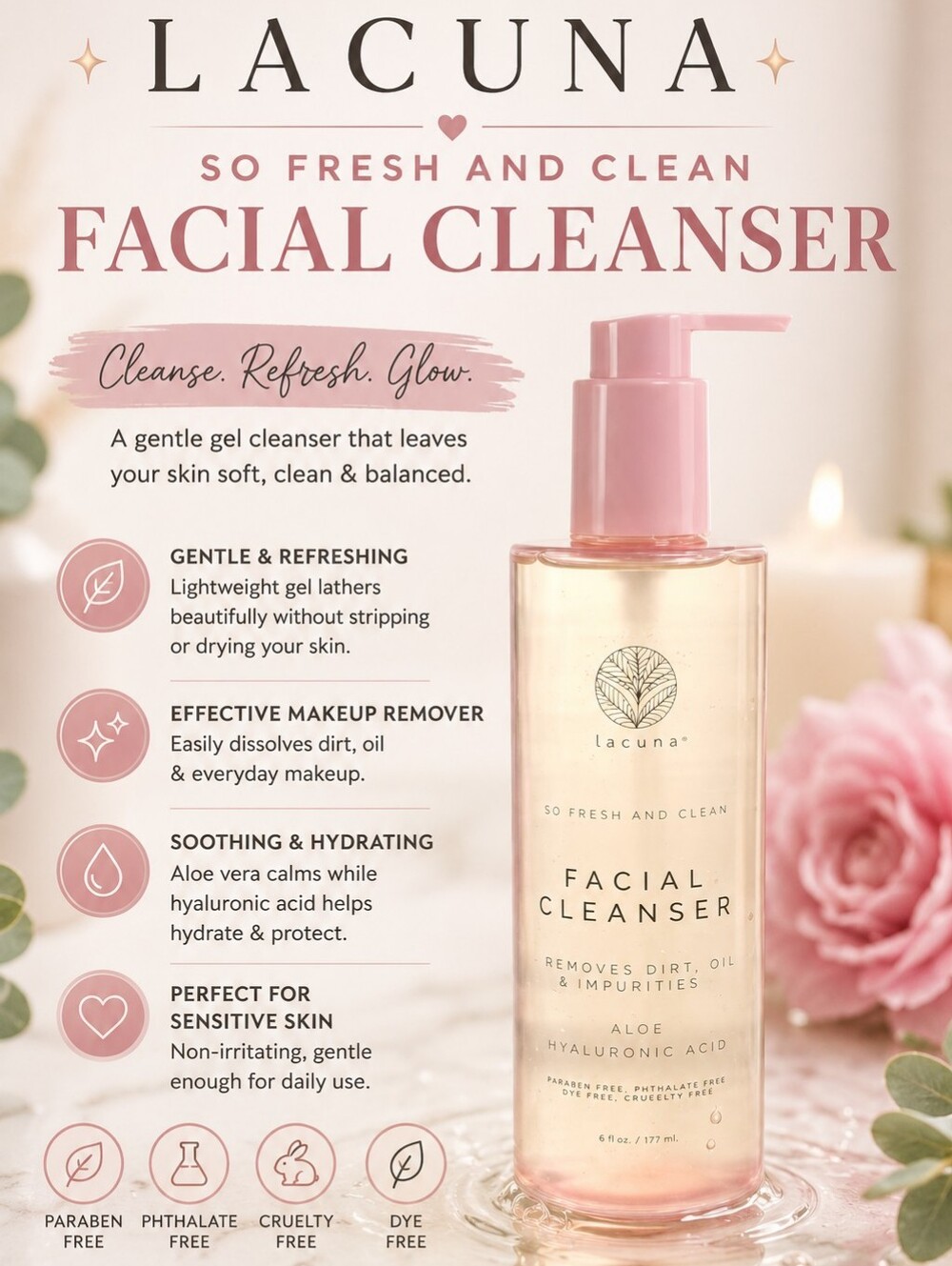Lacuna So Fresh and Clean Facial Cleanser - NEW
